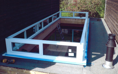 Upstands in position